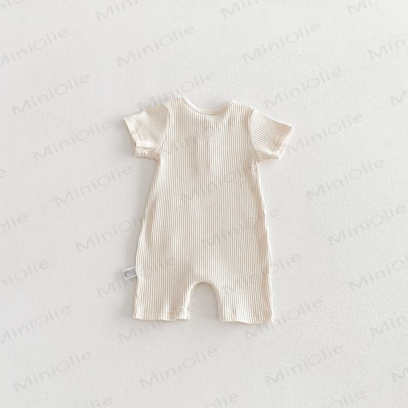 Baby Breathable Rib Pocket Romper - image 14
