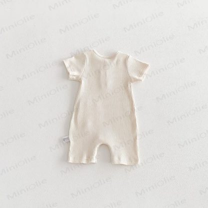 Baby Breathable Rib Pocket Romper - image 14