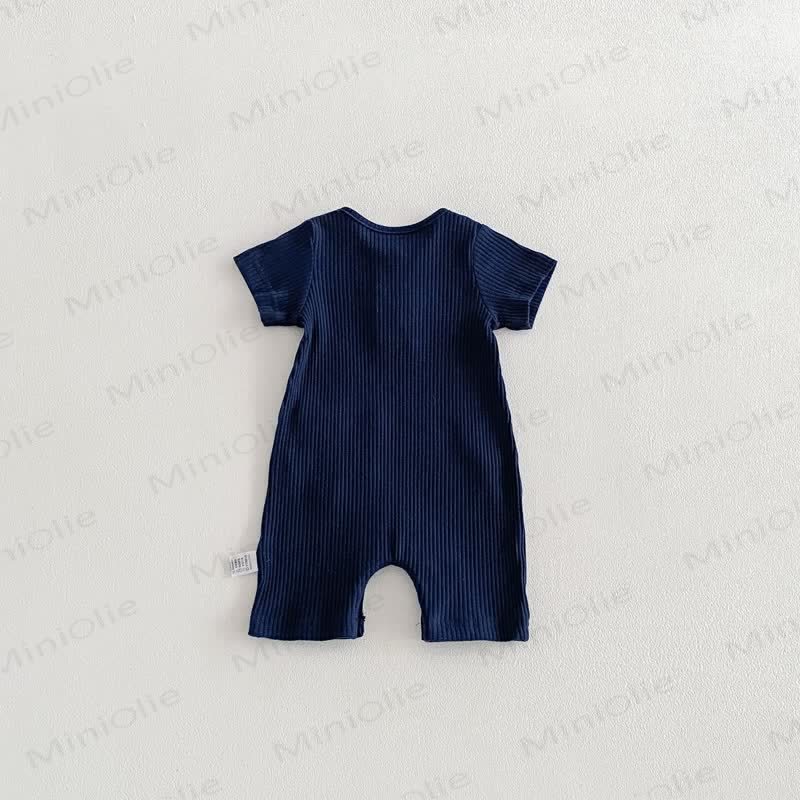 Baby Breathable Rib Pocket Romper - image 12
