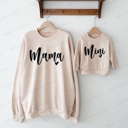 MAMA/MINI Baby Beige Love Family Sweatshirt - Beige - Adult Sweatshirt: XL - image 1