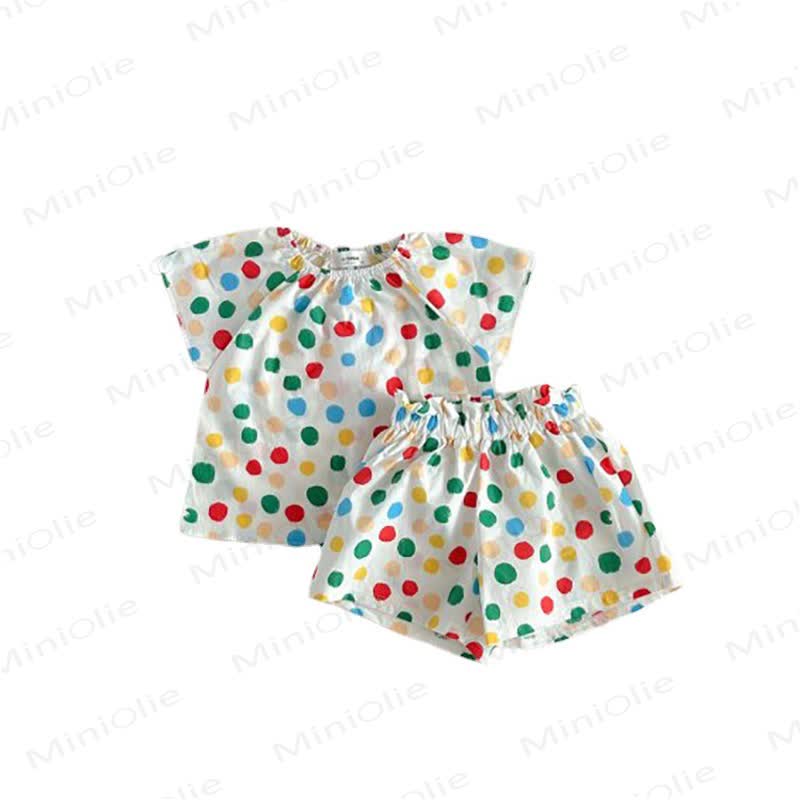 Toddler Polka Dot Breathable Cotton Lounge Dress Set - image 5