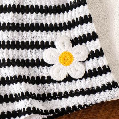 Toddler Flower Striped Set - image 4
