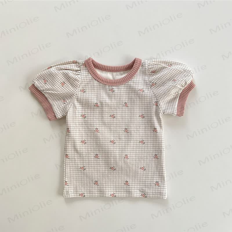 Baby Floral Top and Shorts Rib Set - image 3