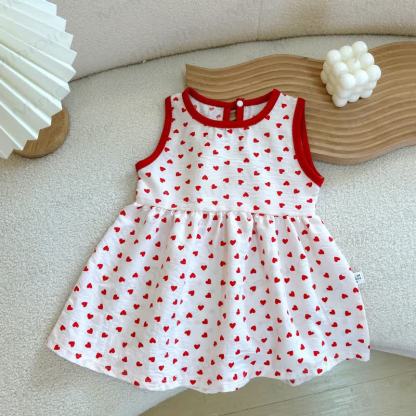 Baby Toddler Girl Heart/Flower Sundress - Red - 8-9T - image 2