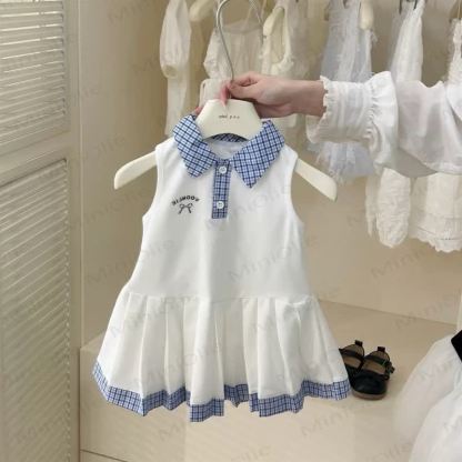 Baby Toddler Girl White Polo Dress - White - 8-9T - image 1
