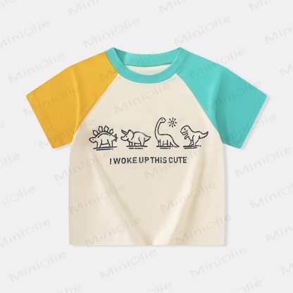 I WOKE UP THIS CUTE Toddler Dino T-Shirt - Green - 8-9T - image 9