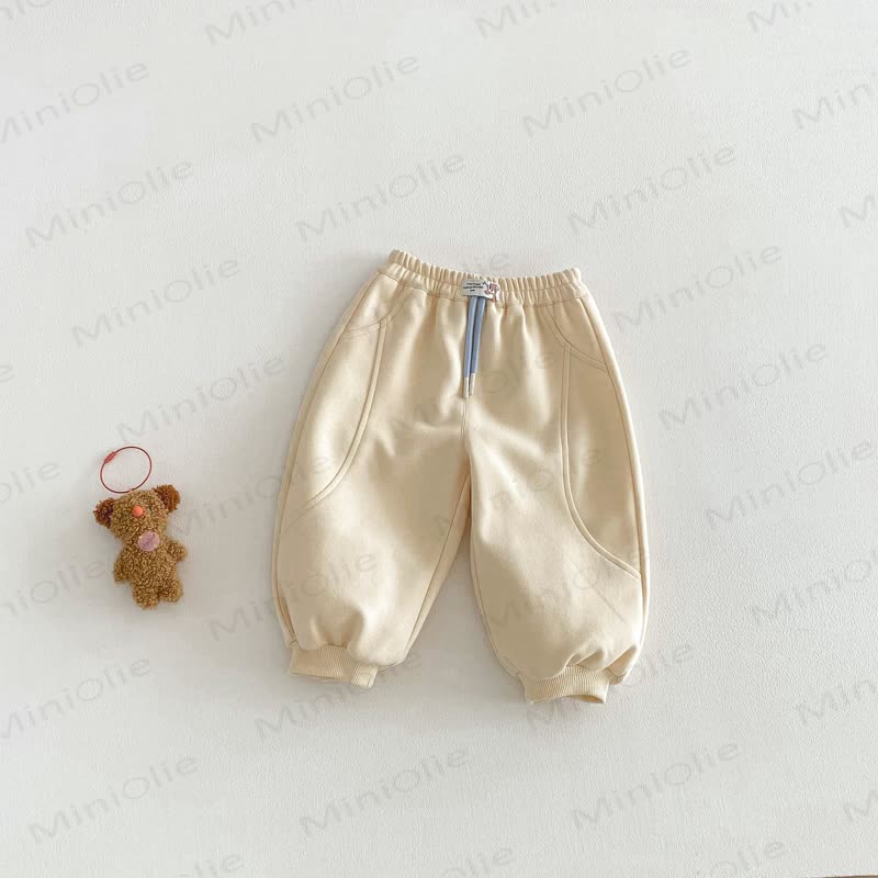 Toddler Boy Solid Color Jogger Pants - Beige - 4-5T - image 6