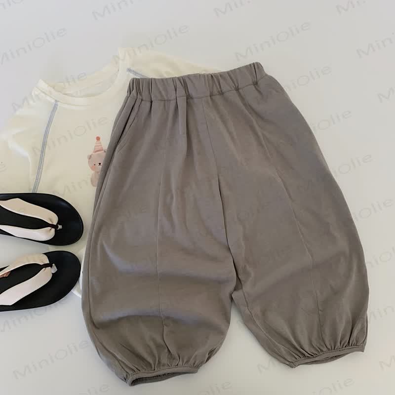 Toddler Kid Casual Elastic Waist Pants  - Gray - 8-9T - image 9