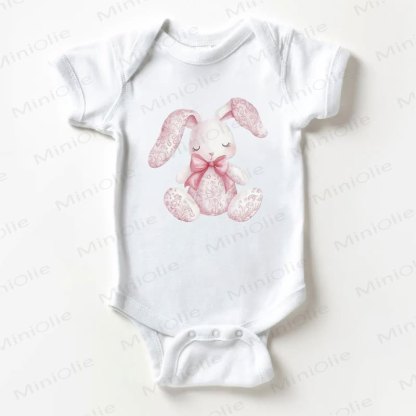 Baby Bow Rabbit White Bodysuit - White - 18-24M - image 1