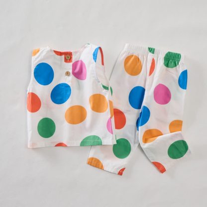Baby Toddler Colorful Eggs Sleeveless 2-piece Set - image 4