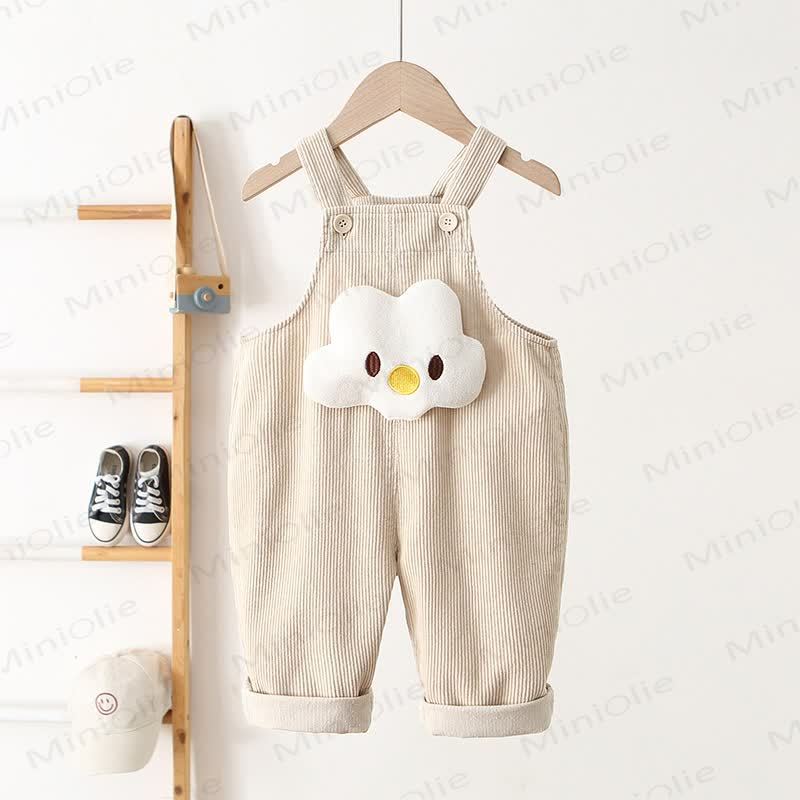 Toddler Corduroy Overalls - Beige - 4-5T - image 3