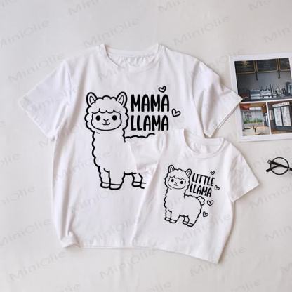 MAMA LLAMA/LITTLE LLAMA White Family Matching T-Shirt - White - Adult T-Shirt: XL - image 1
