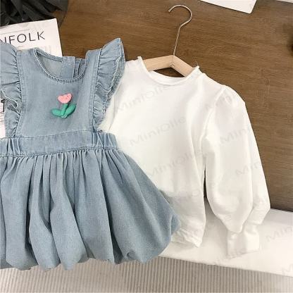 Toddler Girls Denim Dress - image 4