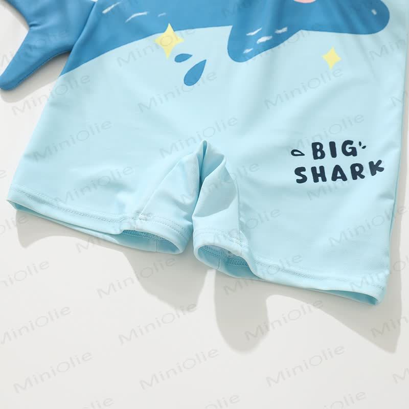 BIG SHARK Toddler Dolphin Zip Front Quick Dry Swim Dress Romper - image 3