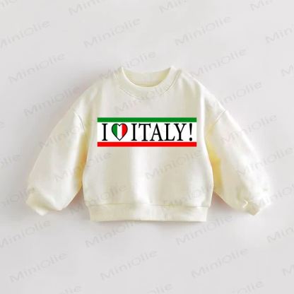 I LOVE ITALY! Baby Toddler Sweatshirt - Cream - 3-5T - image 1