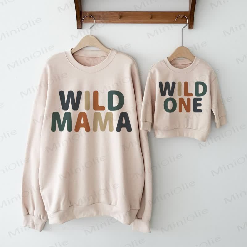 WILD MAMA/WILD ONE Baby Beige Family Sweatshirt - Beige - Adult Sweatshirt: XL - image 1