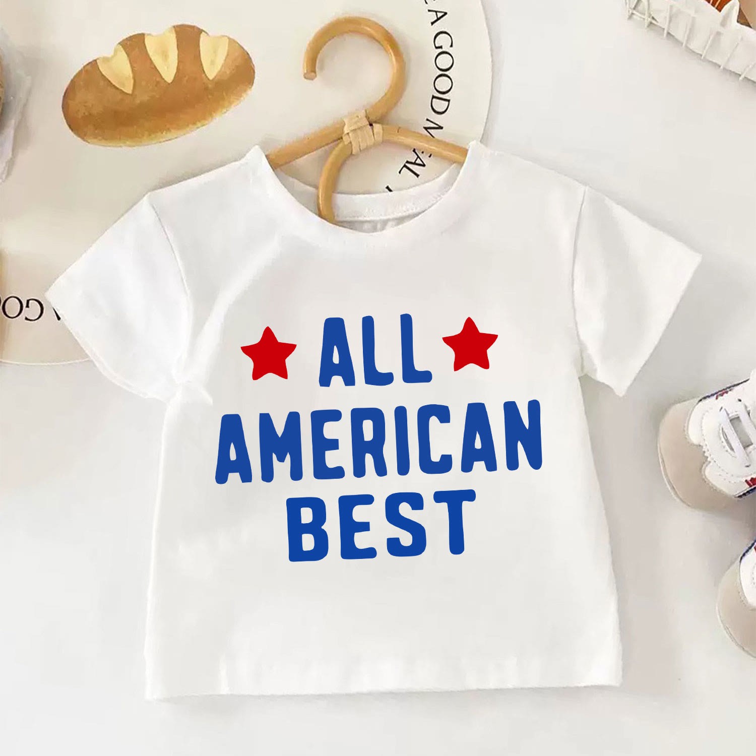 ALL AMERICAN BEST Kid White T-shirt - White - 6-7T - image 1