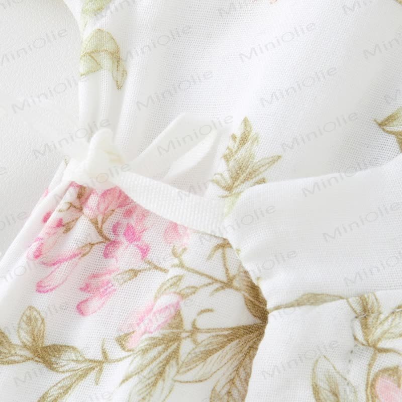 Baby Animal Flower Kimono Romper - image 7