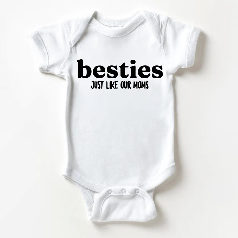 BESTIES JUST LIKE OUR MOMS Baby White Bodysuit - White - 18-24M - image 1