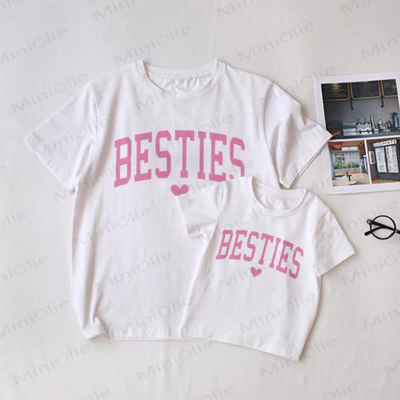 BESTIES Baby White Family Matching T-shirt - White - Adult T-Shirt: XL - image 1