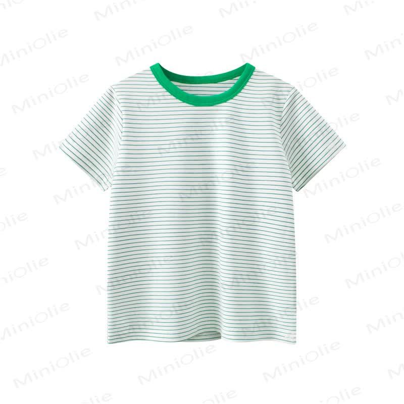 Toddler Striped Tee - Green - 8-9T - image 2