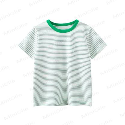 Toddler Striped Tee - Green - 8-9T - image 2