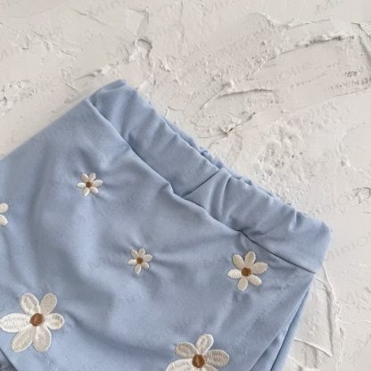 Baby Girl Puff Sleeve Top and Shorts Set - image 3