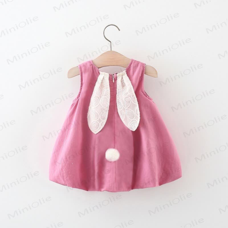 Baby Girls Pink Rabbit Ears Dress - Pink - 3-4T - image 1