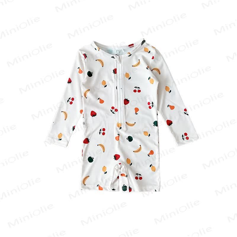 Toddler Fruit/Striped Shorts Swimsuit - Fruit - 6-7T - image 2