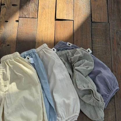 Pantaloni casual a tinta unita per bambini - image 6