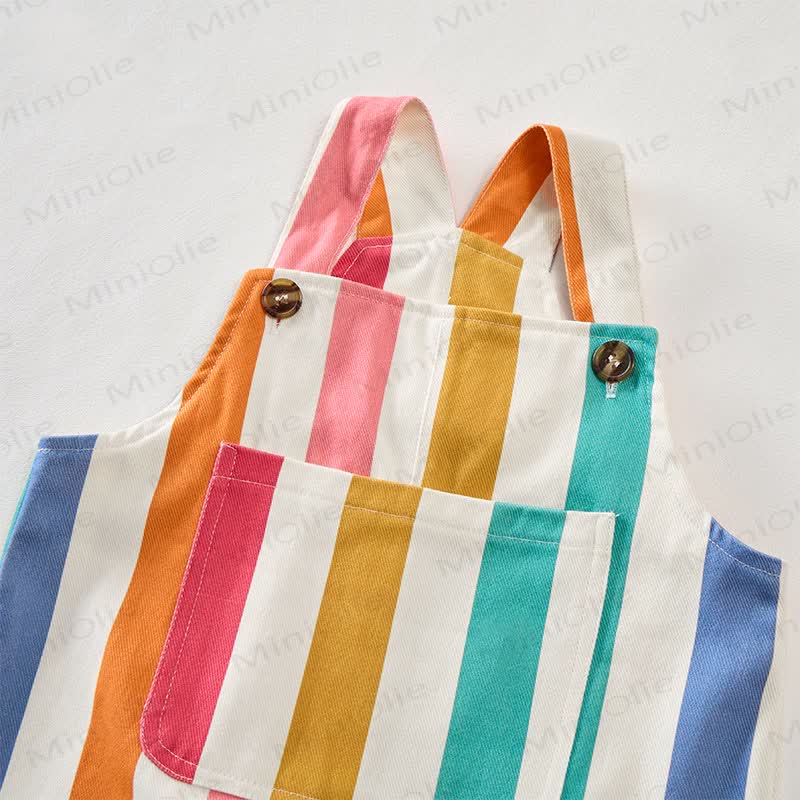 Baby Toddler Colorful Stripes Overalls - image 4