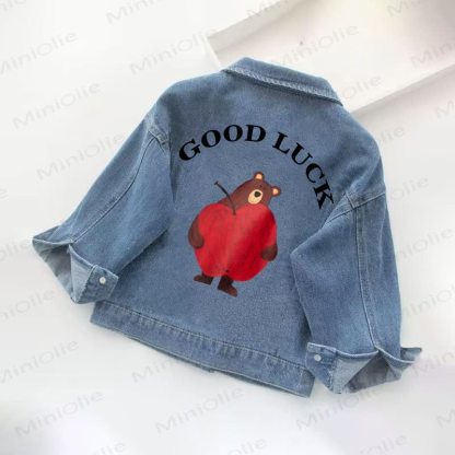 GOOD LUCK Toddler Kid Denim Jacket - Blue - 10-11T - image 1