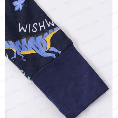 Baby Double-zipper Dino Print Romper  - image 4