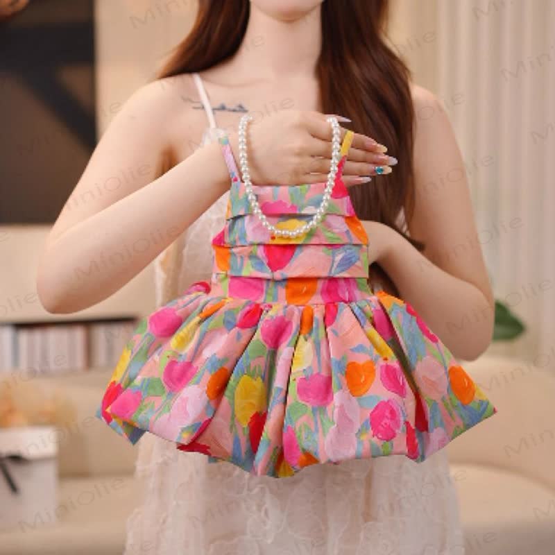 Toddler Girl Tulip Floral Print Dress - Pink - 8-9T - image 1