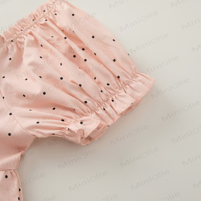 Vintage- Kleid mit Punktmuster für Kleinkind - image 4