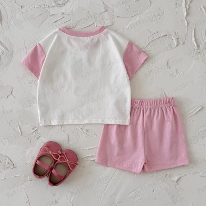 Baby Girl Pink Popcorn Print Cotton Set - image 2