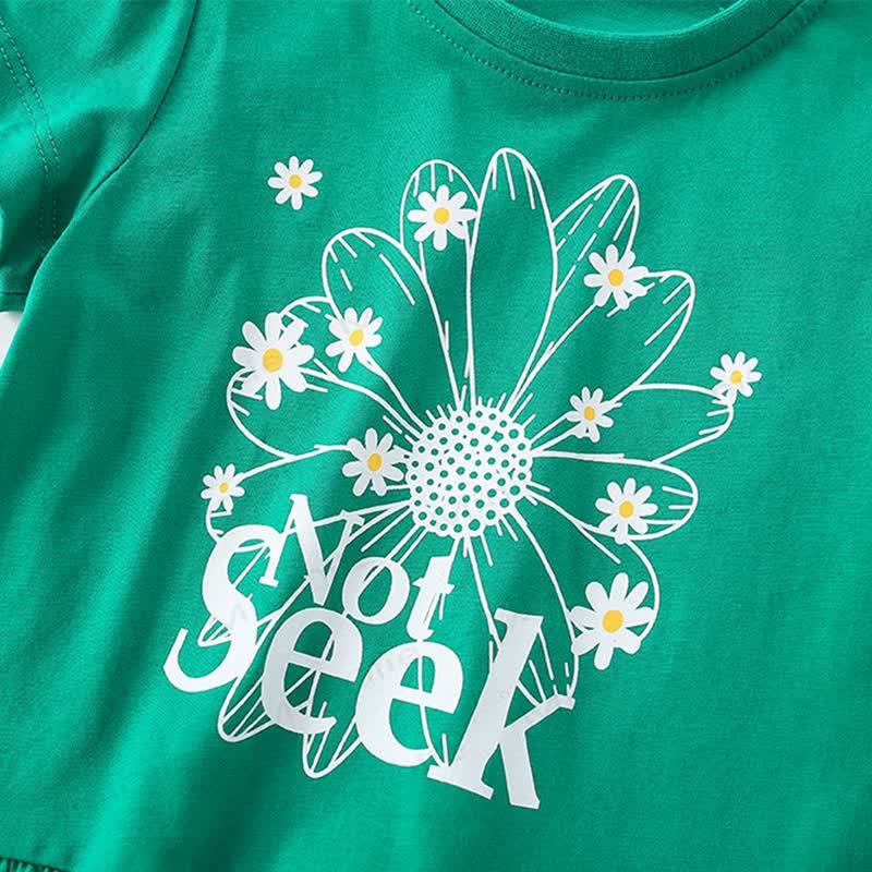 NOT SEEK Toddler Girl Cotton Ruffle Floral Tee - image 3