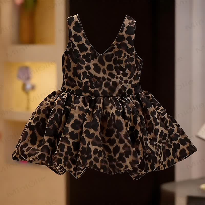 Toddler Girl Leopard Print Dress - image 2