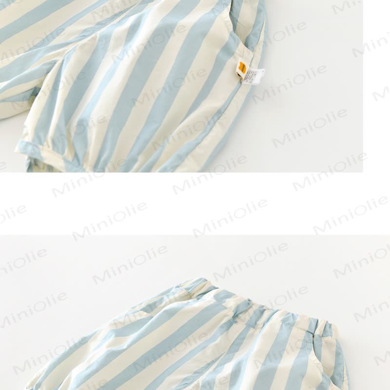 Baby Summer Cotton Striped Bubble Shorts - image 4