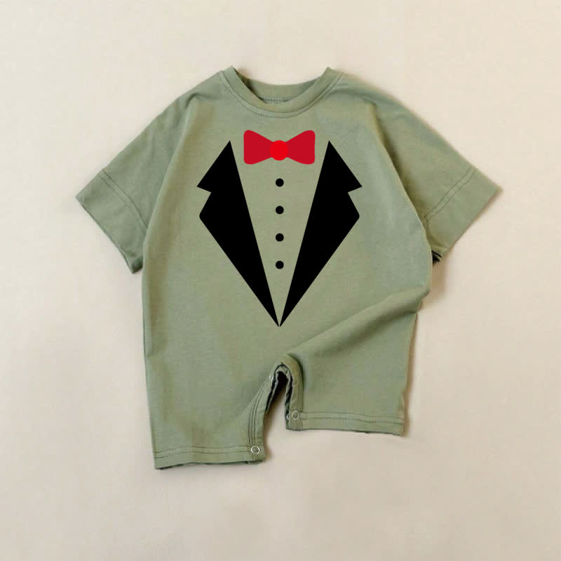 Baby Green Bow Tie Romper - Green - 18-24M - image 1