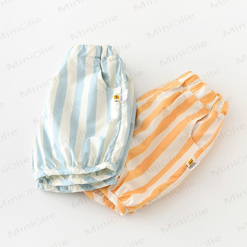 Baby Summer Cotton Striped Bubble Shorts - image 1