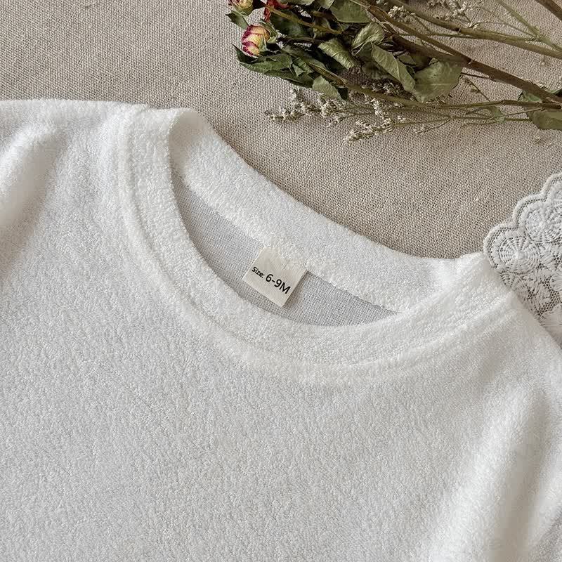 Baby Terry Plaid Crop Top and Shorts Set - image 2