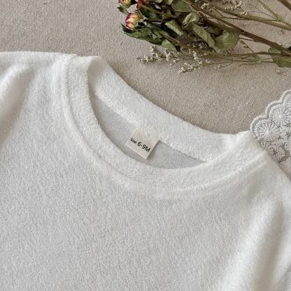 Baby Terry Plaid Crop Top and Shorts Set - image 2