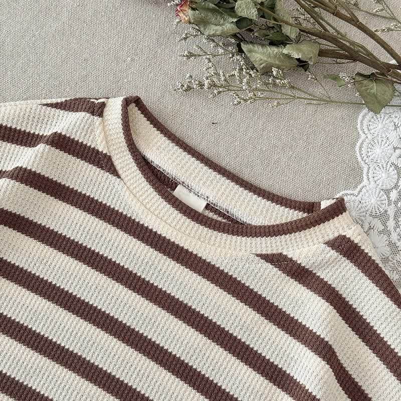 Baby Terry Striped Top and Shorts Set - image 4