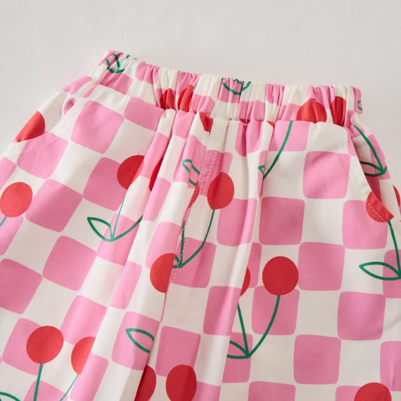 Baby Cherry Checkerboard Pink Pants - image 4