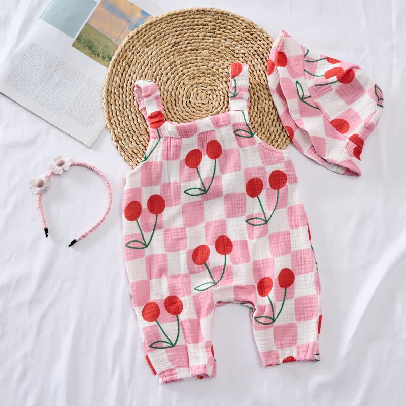 Baby Cherry Romper with Hat - image 2