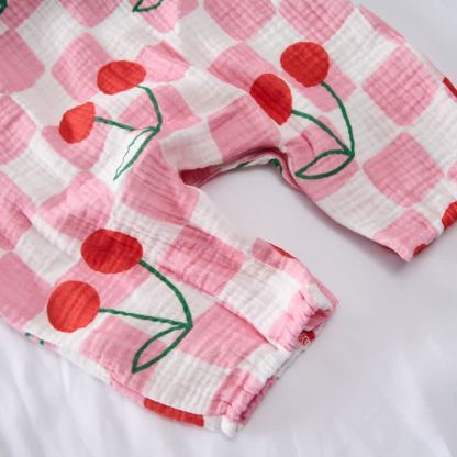 Baby Cherry Romper with Hat - image 5