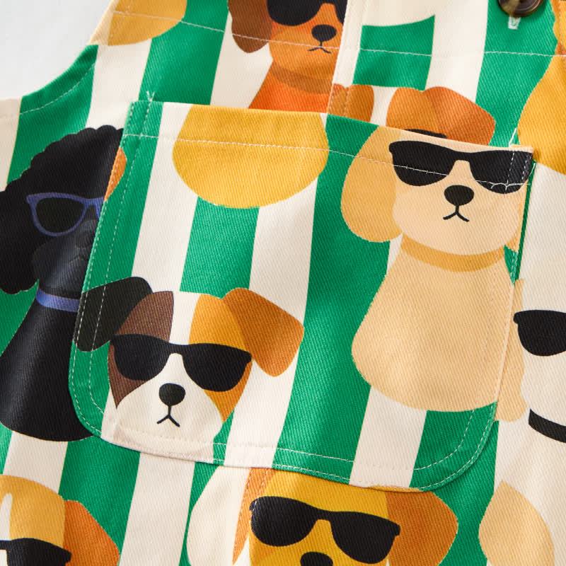 Baby Toddler Puppy Striped Overalls  - image 7