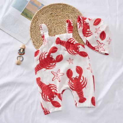 Baby Lobster Romper with Hat - image 2