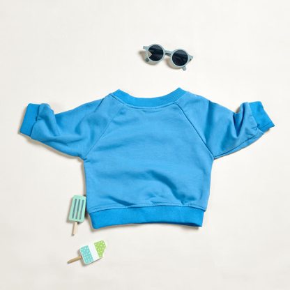 LITTLE SLUGGER Baby Toddler Blue Sweatshirt - image 2